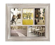 Zep S.r.l Goias Holzbilderrahmen, Holz, Vintage Look, grau/weiß, 37,5 x 32,5 cm