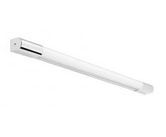 WOFI Wandleuchte, 1-flammig Serie Clayton Farbe 1 x LED / 9 W, 4 x 4, 6 x 92 cm, 3000 k, 640 lm, Schutzart IP44, chrom 4513.01.01.0944
