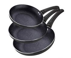 Renberg Molen Black Pfannenset, Aluminium, schwarz, 28 cm, 3 Stück