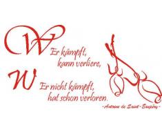 INDIGOS 4051719338218 Wandtattoo, Vinyl, rot, 60 x 10 x 10 cm