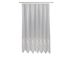 Anna Cortina Gardine, Stoff, weiß, 125 x 600 cm