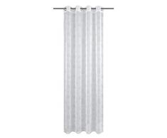 Löscher-Tirol Voile Bedruckt mit 8 Silberösen Ösenschal, Stoff, Weiß, 245 x 140 x 1 cm