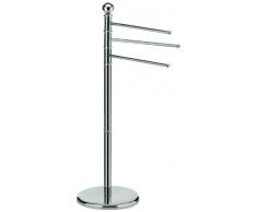 Kela 49308 Handtuchhalter, 3 Arme, Rostfrei, Verchromtes Metall, 92 cm Höhe, Carlos