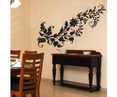 INDIGOS WG30299-90 Wandtattoo w299 Blume Ranke Pflanze Wandaufkleber 120 x 74 cm, silber