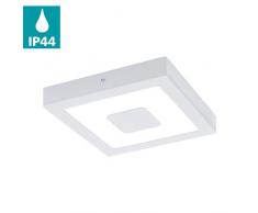 EGLO LED Außen-Deckenlampe Iphias, 1 flammige Außenleuchte für Wand und Decke, Deckenleuchte aus Aluguss und Kunststoff, Farbe: Weiß, IP44