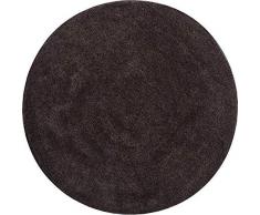Grund Badteppich 32 mm 100% Polyacryl, ultra soft, rutschfest, ÖKO-TEX-zertifiziert, 5 Jahre Garantie, LEX, Badematte 100 cm rund, mocca