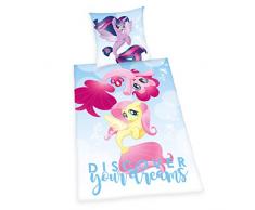 Herding Bettwäsche My little Pony, Kopfkissenbezug ca. 80x80cm, Bettbezug ca.135x200cm, Linon, mit Knopfleiste