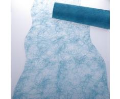 Deko AS GmbH Sizoflor Tischband Wellenschnitt Mittelblau ca. 25 cm Rolle 25 Meter - 60w-250-25-036