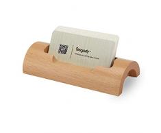 Segarty Personalisierte Visitenkartenhalter für Damen und Herren, Schlichtes Design Business Name Card Case Display Ständer – Buche Holz Schreibtisch Zubehör Office organizerry Office Organizer