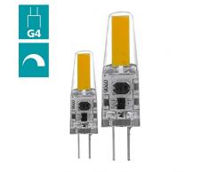 EGLO LED G4 dimmbar 2er-Set, LED Stiftsockellampe, 2 LED Lampen, je 1,8 Watt, 12V, (entspricht 21 Watt), 200Lumen, G4 LED warmweiß, 2700 Kelvin, LED Leuchtmittel, LED Pin G4, Ø 1 cm