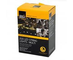 Gardman 18576 200 LED Lichterkette mehrfarbige LEDs, Plastik, weiÃ