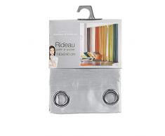 Douceur dIntérieur Vorhang, mit Ösen, Polyester, 140 x 240 cm, Keramik, weiß, 140x1x240 cm