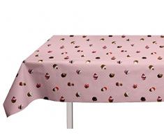Soleil docre Tischdecke Wachstuch rechteckig 140x240 cm Cup Cake rosa