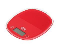 Dr. Oetker Digitale Backwaage 22cm, Küchenwaage mit großem und gut lesbarem Display, präzise Einteilung in 1g-Schritten, hoher Bedienkomfort durch Sensortasten, (Farbe: rot), Menge: 1 Stück