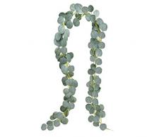 CQURE Künstliche Efeugirlande, Efeugirlande, künstliche Blätter, künstliche Pflanzen, zum Aufhängen, für Hochzeit, Party, Garten, Wanddekoration, 1 Pack-Gray