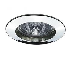 Paulmann 17946 Einbauleuchte Premium Line 51 mm Einbaustrahler Chrom Einbaulampe max. 1x50W Einbaulicht Niedervolt 12V Einbauspot GU5,3 AuÃen Deckenleuchte, Aluminium, GU5.3, Silber