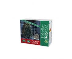 Konstsmide 6381-180 LED Lichterkette Tropfenlametta / für Innen (IP20) / VDE geprüft / 12V Innentrafo / 200 warm weiße Dioden / goldfarbener Draht