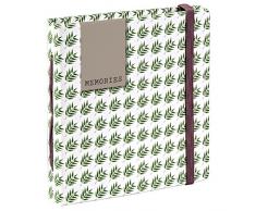 Hama Polaroid Fotoalbum für Instax Mini (Einsteckalbum für 28 Sofortbilder, Album zum selbstgestalten) Blätter-Motiv