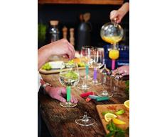 Luminarc 20774 Lumikit Wein-und Sektglas Set, Glas, Mehrfarbig