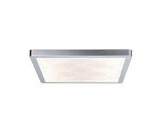 Paulmann 70689 Aufbaupanel LED Ivy eckig Deckenleuchte 20W Licht 2700K Warmweià LED Panel Chrom matt IP44 spritzwassergeschützt inklusive Leuchtmittel