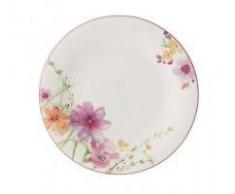 Villeroy & Boch Mariefleur Basic Frühstücksteller, runder Teller mit verspieltem Blumendekor aus Premium Porzellan, spülmaschinenfest, 21 cm