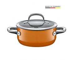 Silit Passion Orange Kochtopf 16cm, Glasdeckel, Bratentopf 1,3l, Silargan Funktionskeramik, Topf Induktion, orange