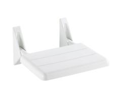 WENKO 17937100 Duschklappsitz Secura - 120 kg Tragkraft, Kunststoff - Polypropylen, 32 x 19 x 36 cm, Weiß