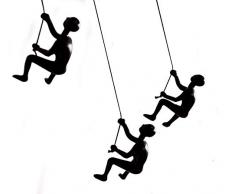 Climbing Man Wall Art 3er-Set Klettermann High-End Modern Premium Qualität Durable Polyresin Einfache Installation 3D Skulptur Wandkunst Statue schwarz