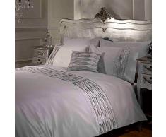 Luxus Kristall Strass Bettbezug, Ägyptisches Badetuch Moderne Bettwäsche Set Duschvorleger, Baumwollmischung, silbergrau, Kingsize Bettbezug