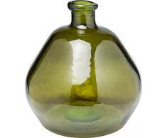 Kare Design Vase Comillas Grün 50 cm, Runde Glasvase in Grün, schlichte Vase als Accessoire für die Wohnung, (H/B/T) 50x45x45cm