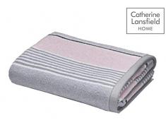 Catherine Lansfield Badetuch, gestreift, Rosa