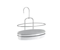 Metaltex Duschregal Orbit, Plastik, weiß/Silber, 26 x 13 x 17 cm