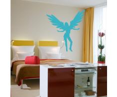 INDIGOS 4052166071383 Wandtattoo w433 Sexy Fee / Engel Wandaufkleber 120 x 110 cm, türkis