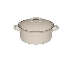 Riess 0130-033 Country-Edelweiss Kasserolle mit Deckel, Durchmesser 20 cm, weiÃ