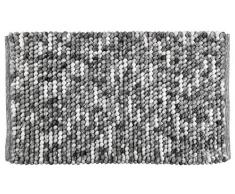 WENKO Badteppich Urdu - Badematte, sicher, weich, fusselfrei, 60 x 90 cm, grau