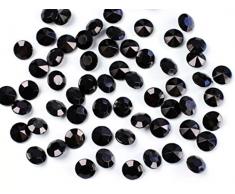 Unbekannt , 100 Stück Dekosteine Diamanten 1,2 cm/Kommunion/Hochzeit/Taufe Konfetti Tisch Dekoration Steru (schwarz)