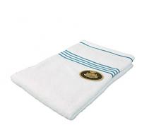 Gözze Duschtuch, 100% Baumwolle, 70 x 140 cm, Rio, Vollfarbig/Weißgrundig Petrol, 141-54-5