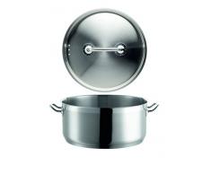 Mäser, Serie Professional, Bratentopf 36 cm mit Deckel, Topf aus hochwertigem Edelstahl 18/10, Induktion, Literskala