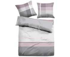 TOM TAILOR 0009821 Flanell-Flash Bettwäsche Garnitur mit Kopfkissenbezug (Baumwolle) 1x 135x200 cm + 1x 80x80 cm, Rose