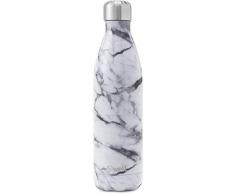 Zagg 1 Edelstahl-Wasserflasche Swell Vacuum Insulated Stainless Steel Water Bottle, 25 oz, White Marble, 18/8, 25 Ounces