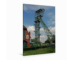 Premium Textil-Leinwand 80 cm x 120 cm hoch Zeche Zollern II Schacht 4 Dortmund | Wandbild, Bild auf Keilrahmen, Fertigbild auf echter Leinwand, Leinwanddruck