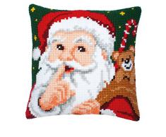 Vervaco PN-0008502 VER Kreuzstichkissen Weihnachtsmann