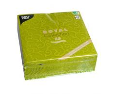 Papstar, 50 Servietten ROYAL Collection 1/4-Falz 40 cm x 40 cm olivgrün Casali, #84883