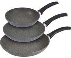 Ballarini 75002-780-0 Ferrara Pfannenset, 3-tlg, induktionsgeeignet, Aluminium, Grau
