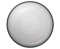 Iittala Kastehelmi Teller und Schalen, Glas, Grau, 26 x 26 x 2 cm