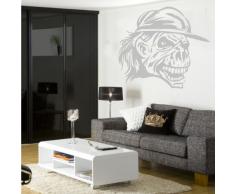 INDIGOS 4052166174473 Wandtattoo W932 Dämon-faced Wandaufkleber 80 x 71 cm, silber