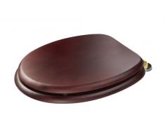 Croydex Douglas Toilettensitz, Mahagoni-Effekt, Messing-Griffe
