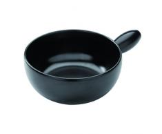 KUHN RIKON 32189 Fondue Käsefondue Caquelon Schwarz Classic 23cm Weißer Ton Induktion schwarz klassisch