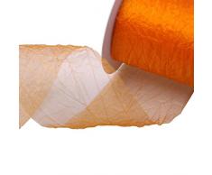 Deko AS GmbH Crashorganza orange - 80 mm breit - Rolle 20 Meter - 68080 20-R 80