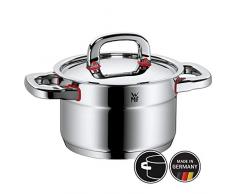 WMF Premium One Kochtopf, hoch 16cm, Metalldeckel mit Dampföffnung Fleischtopf 2,0l, Cromargan Edelstahl poliert, Innenskalierung, Topf Induktion, unbeschichtet